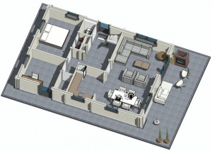 Begane grond logs woning